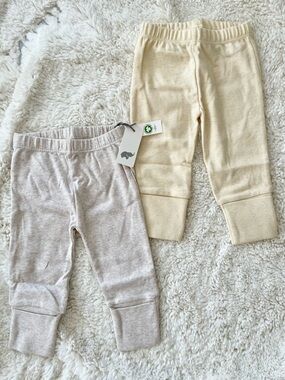 Monica + Andy Hello Baby Pants 2pc Bundle Size 3-6mo Organic Cotton NWT